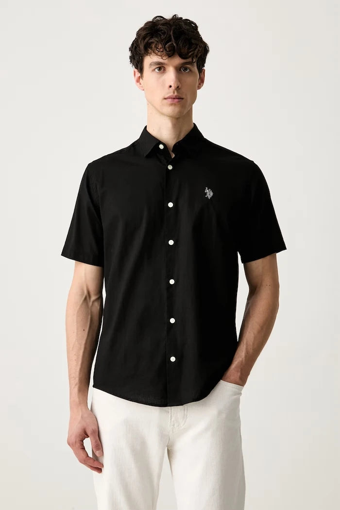 U.S. Polo Assn. Erkek Gömlek, Keten Karışımlı LINEN BLEND SS