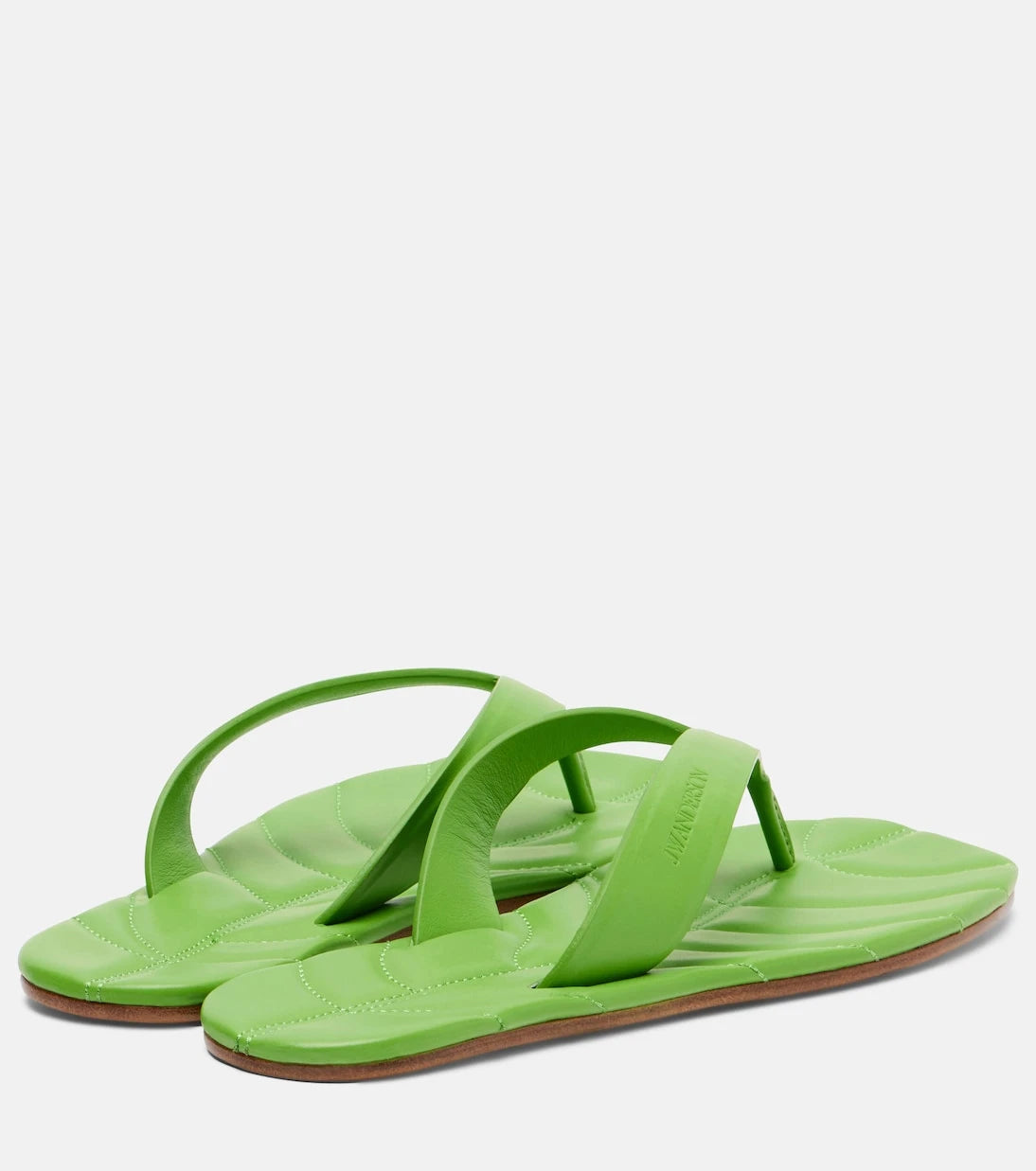 JW Anderson - Leaf leather thong sandals
