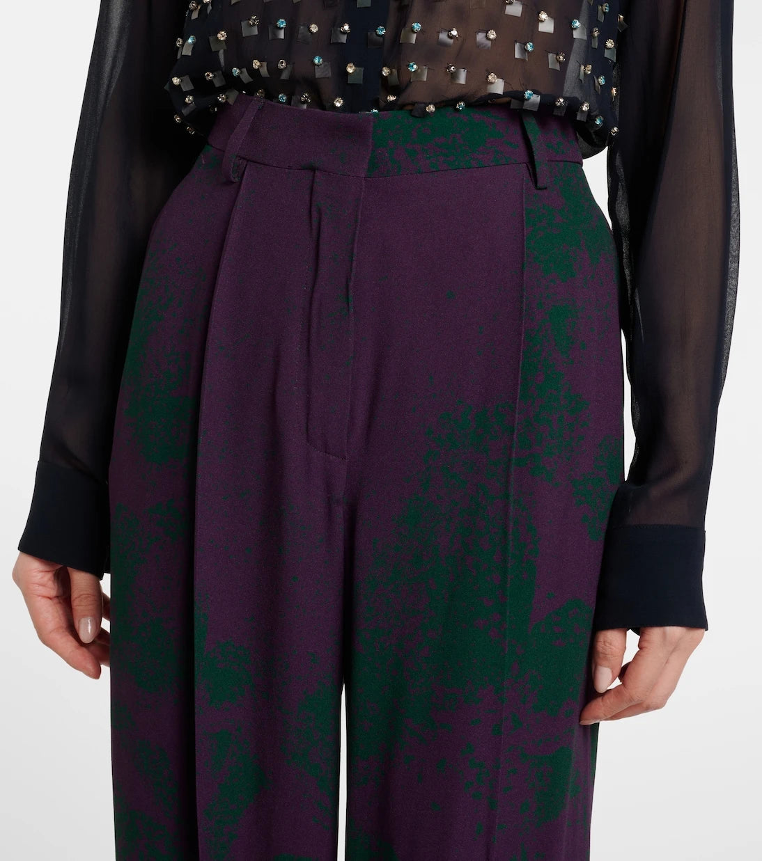 Dries Van Noten - Printed wide-leg pants