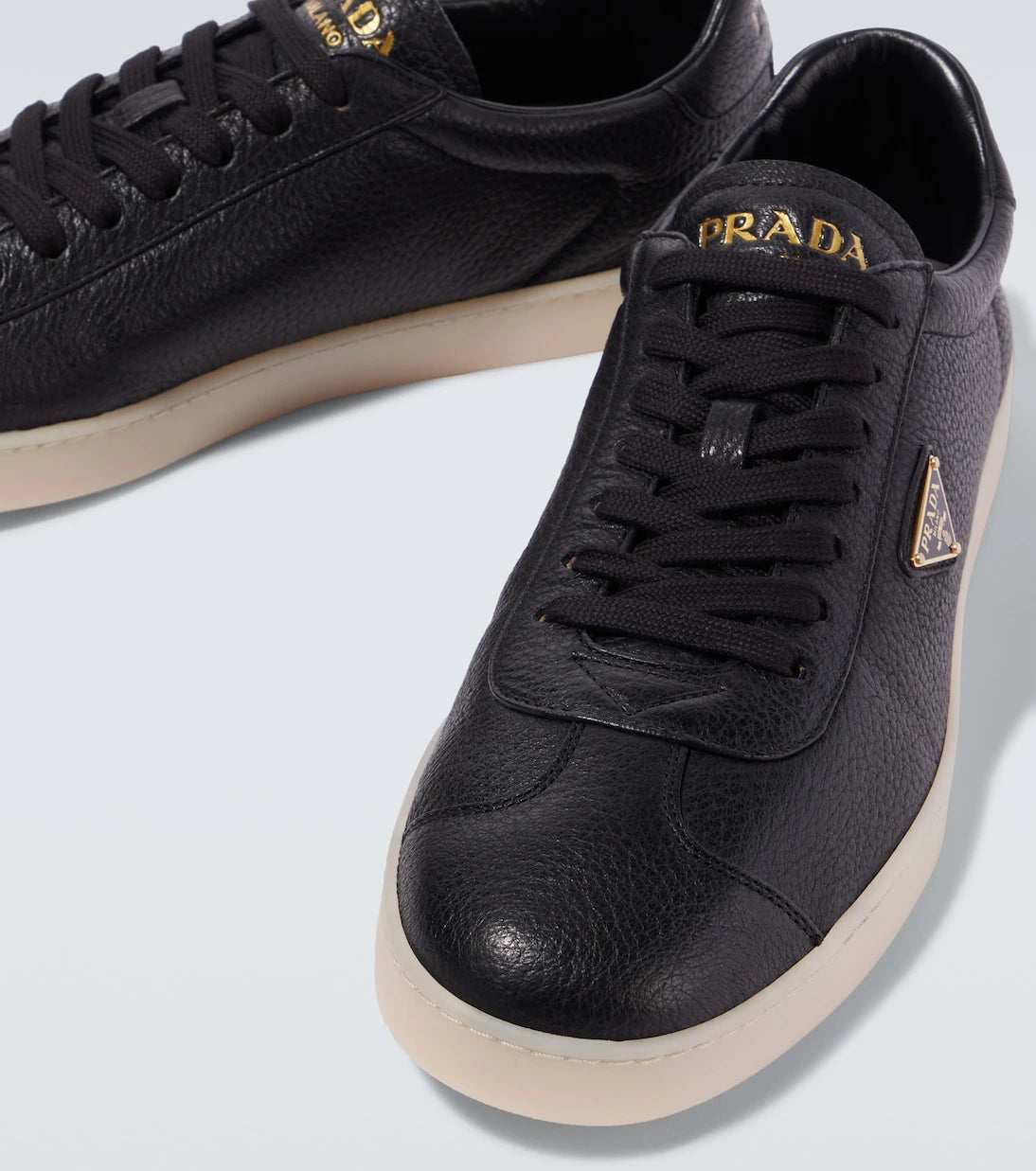 Prada - Lane leather sneakers