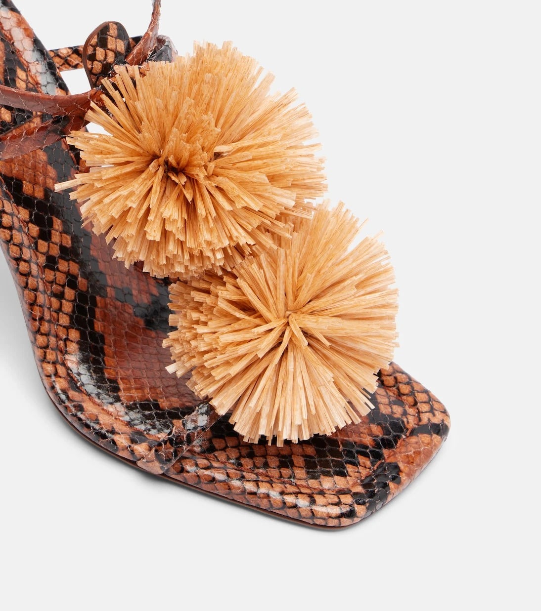 Ulla Johnson - Isolde raffia-trimmed leather sandals