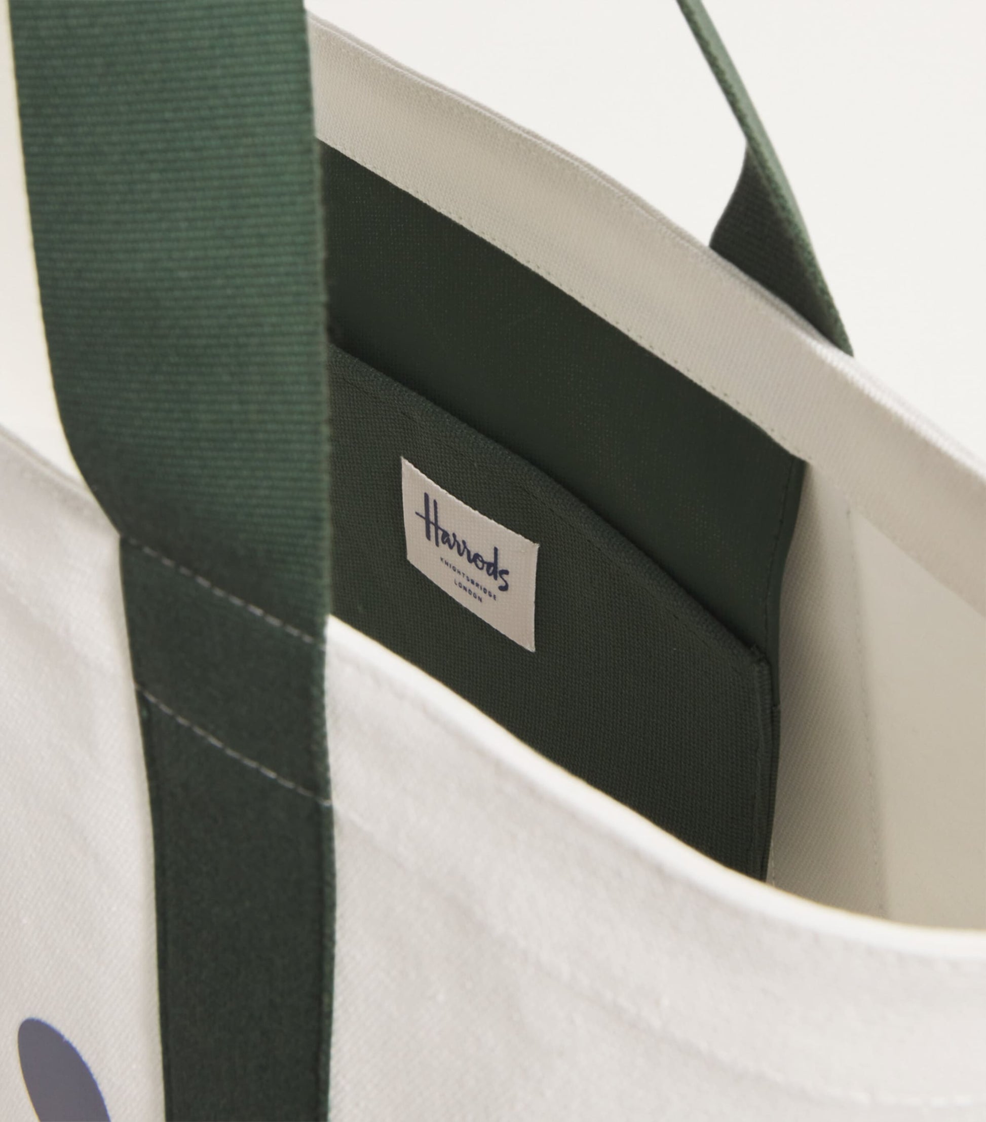 Ivory Medium Cotton Logo Tote Bag