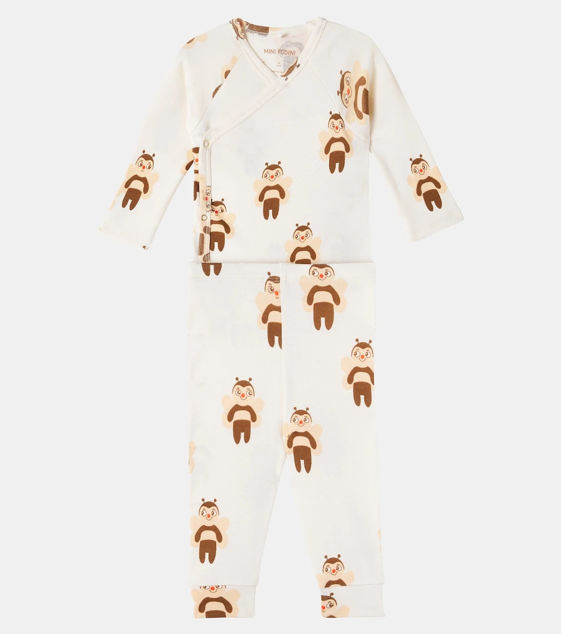 Mini Rodini - Baby printed cotton bodysuit and pants set
