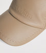 Brown Leather Logo Cap