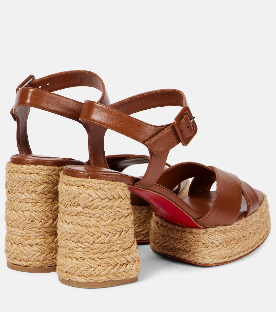 Christian Louboutin - Calakala 85 leather espadrille sandals
