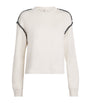 Ivory Vintage Terry Blanket-Stitch Sweatshirt