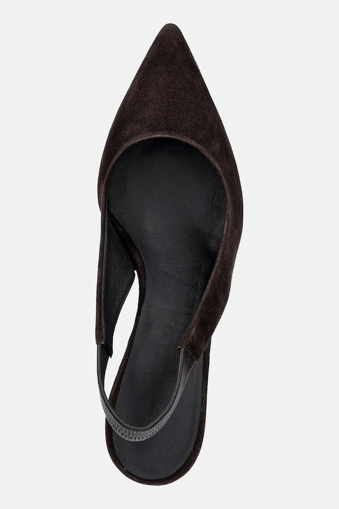 Велурени обувки с тънък ток Furla Essential Slingback