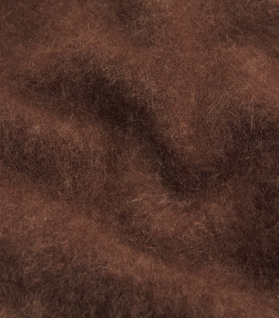 ME+EM Brown Cashmere Brushed Sweater Vest