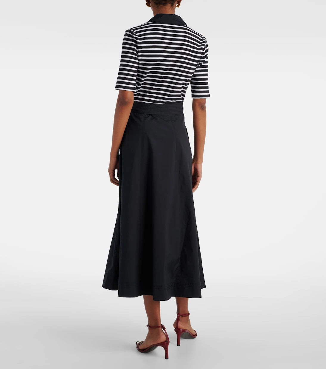 Veronica Beard - Delise striped cotton-blend midi dress