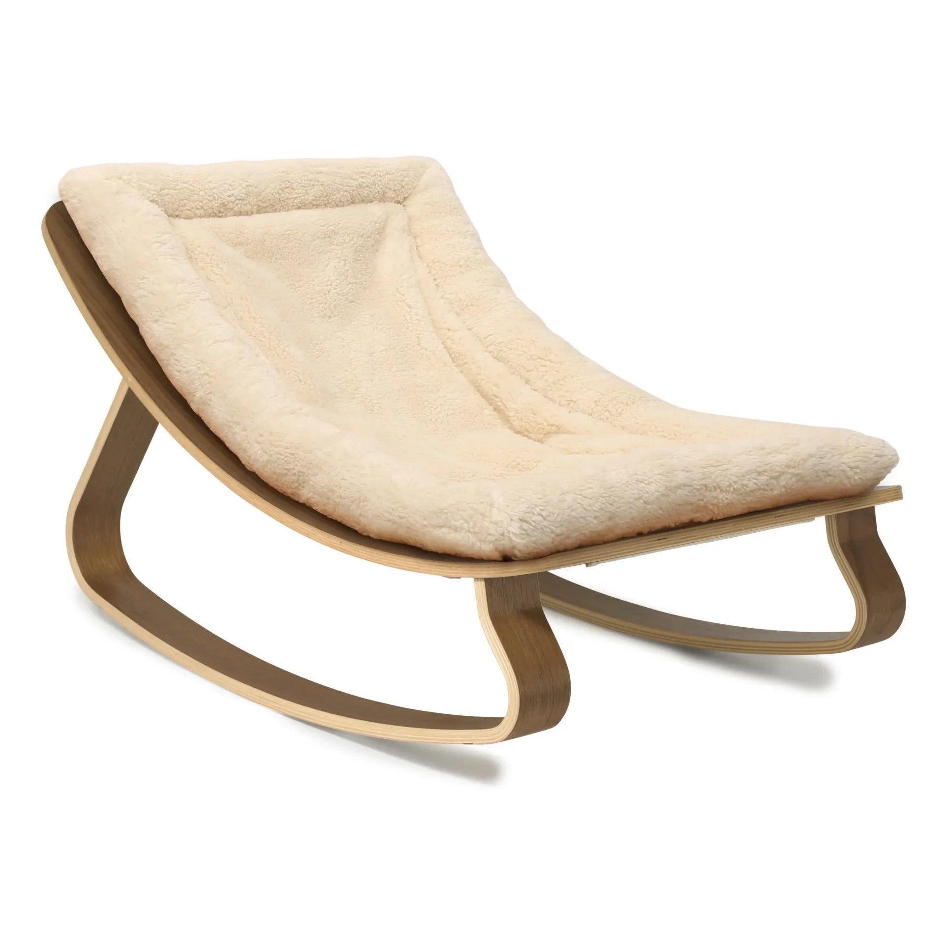 Charlie Crane - Levo Walnut Baby Bouncer | Ecru