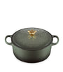 Cast Iron Christmas Round Casserole Dish (24 cm)