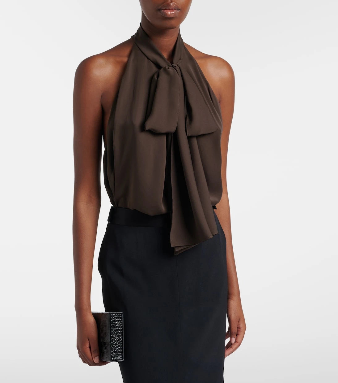 Tom Ford - Tie-neck silk georgette top