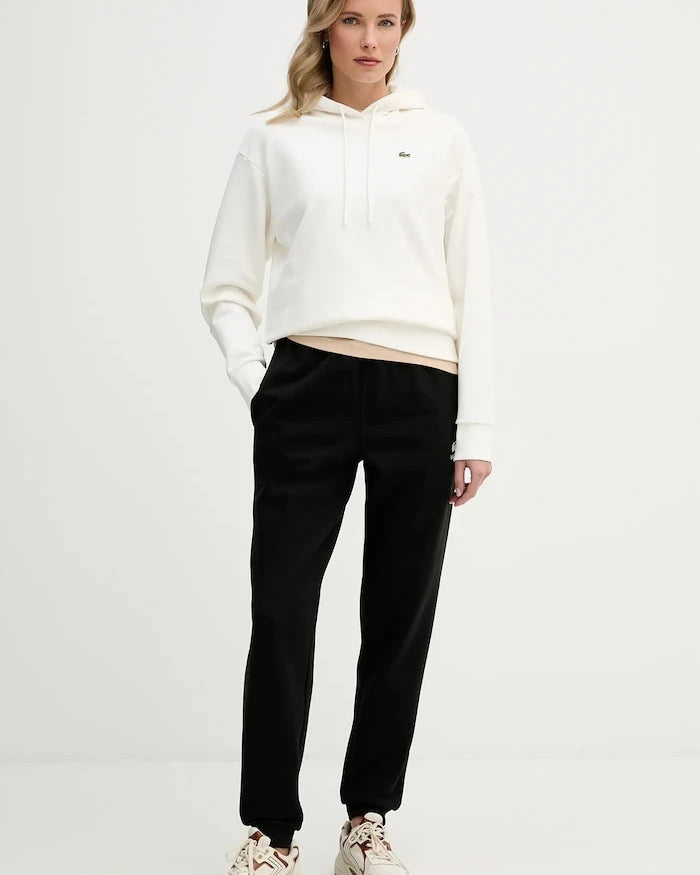 Lacoste kapüşonlu kadın pamuklu sweatshirt