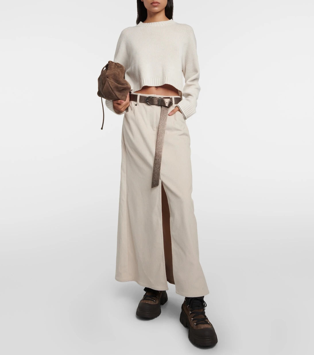Brunello Cucinelli - Cotton corduroy maxi skirt