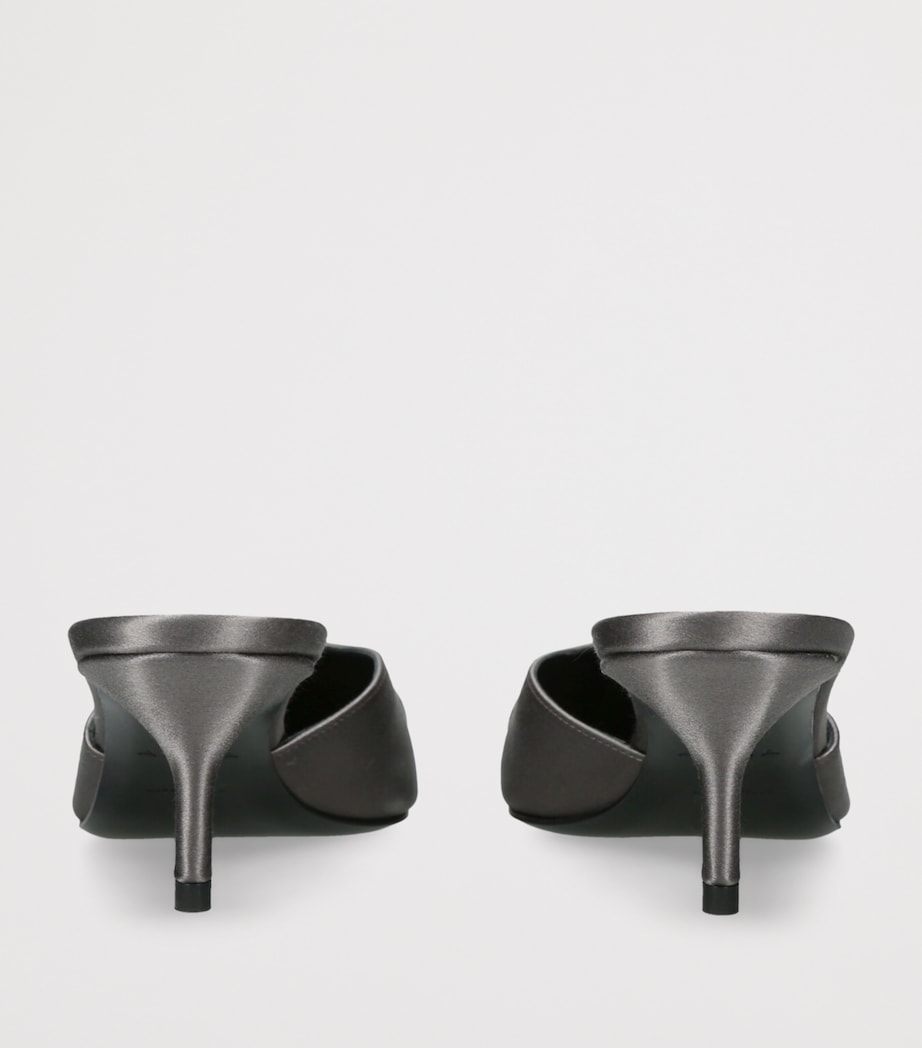 Alaïa Brown Satin Heeled Mules 55