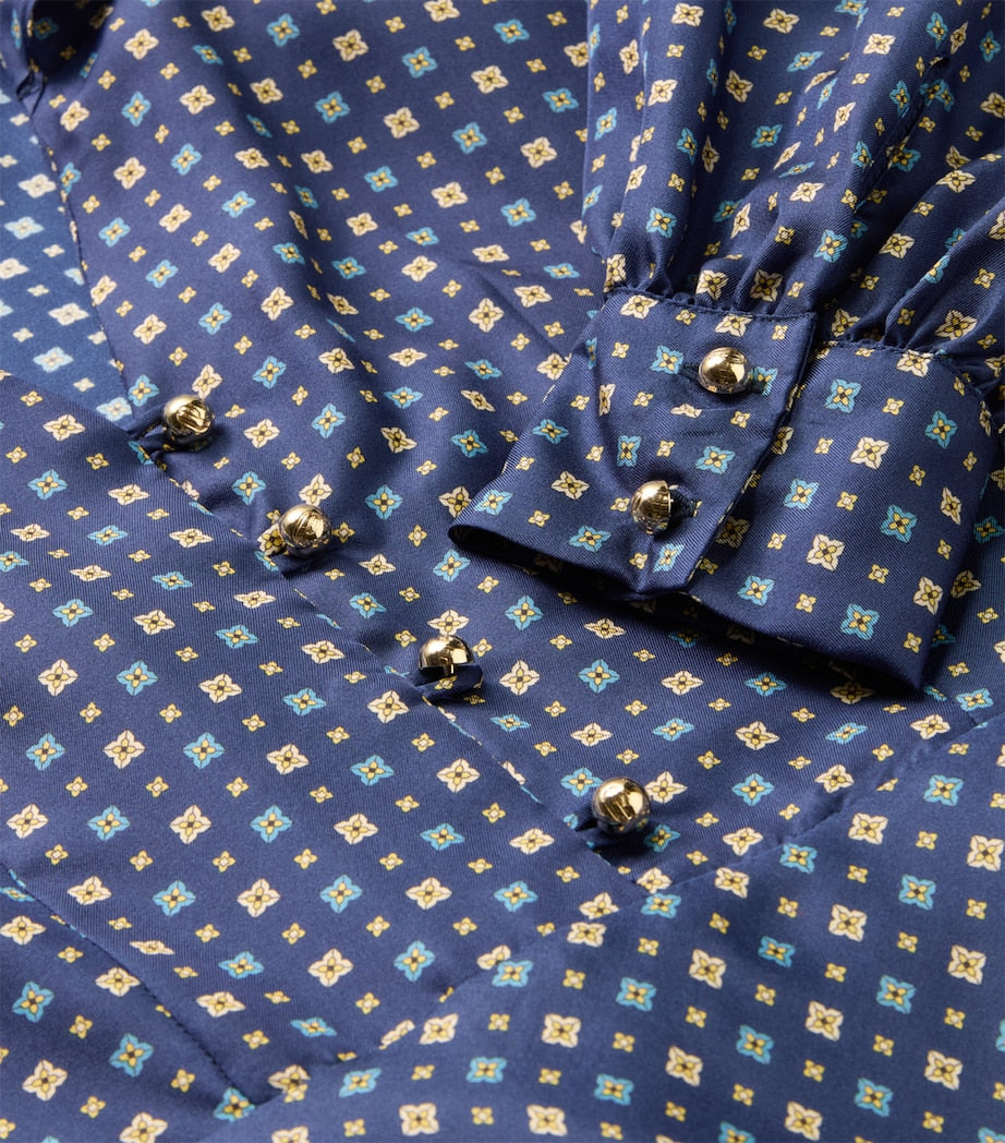 Claudie Pierlot Black Silk Printed Mini Dress