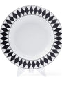 Set of 2 Porcelain Chequerboard Soup Plates (22cm)