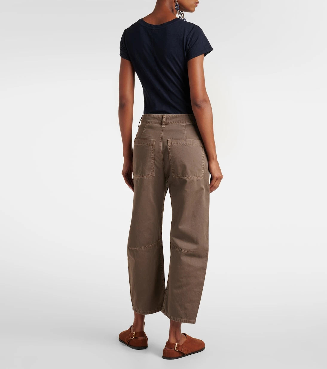 Velvet - Alexis cotton twill barrel-leg pants