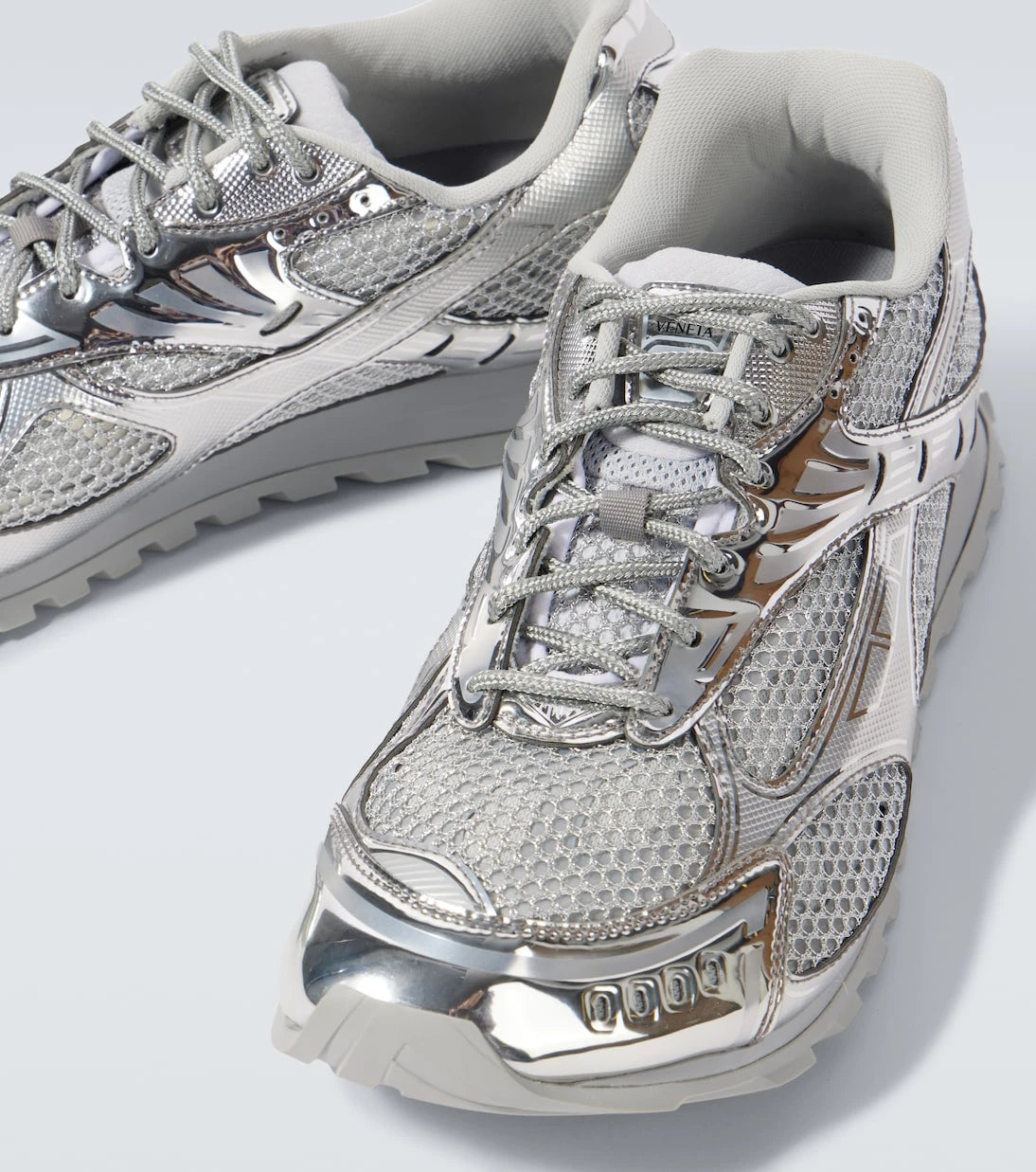 Bottega Veneta - Orbit metallic-effect sneakers