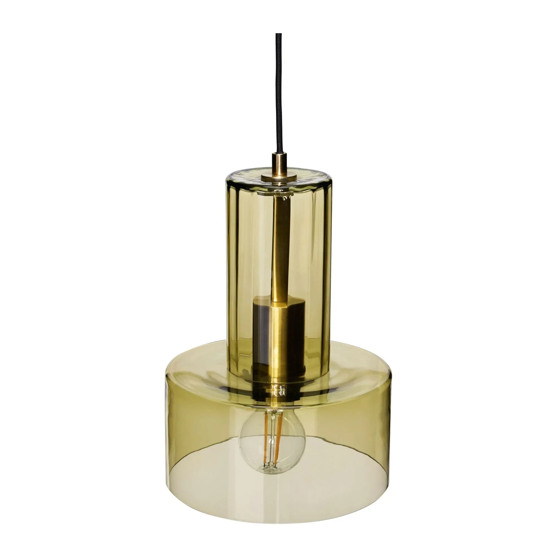 Hübsch - Ripple glass suspension | Green