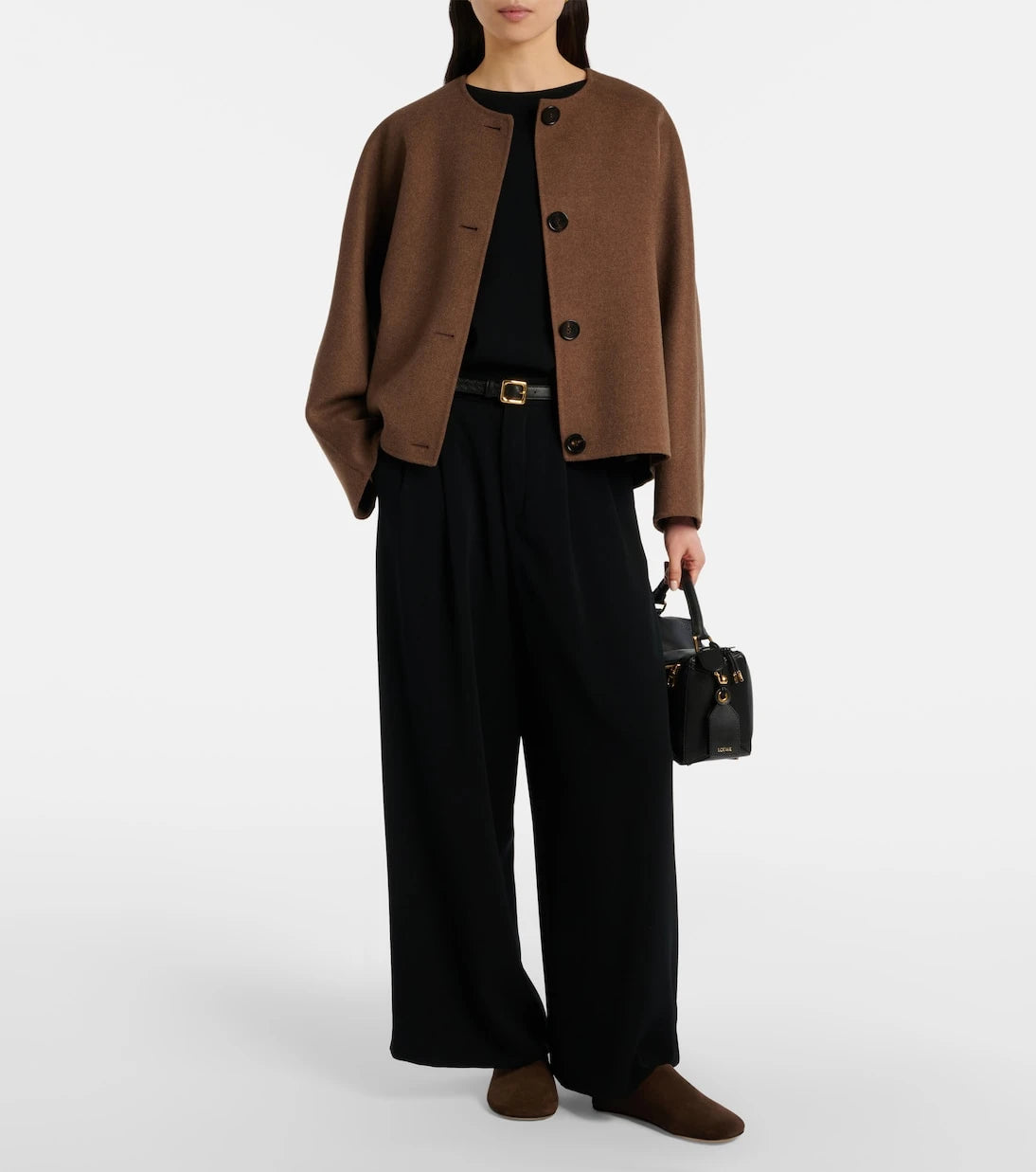 'S Max Mara - بنطلون دوناتا بقصّة أرجل واسعة من الساتان