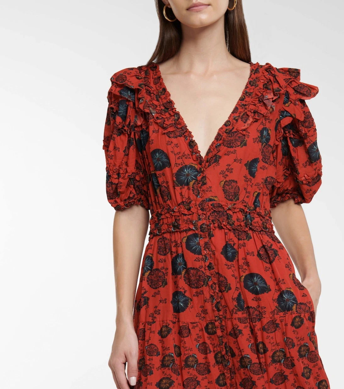 Ulla Johnson - Irvette floral cotton-blend midi dress