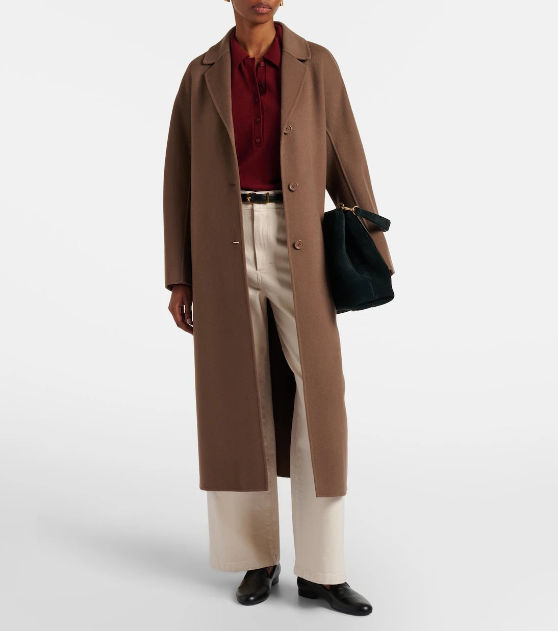 'S Max Mara - معطف Dama من صوف بكر بلفّة