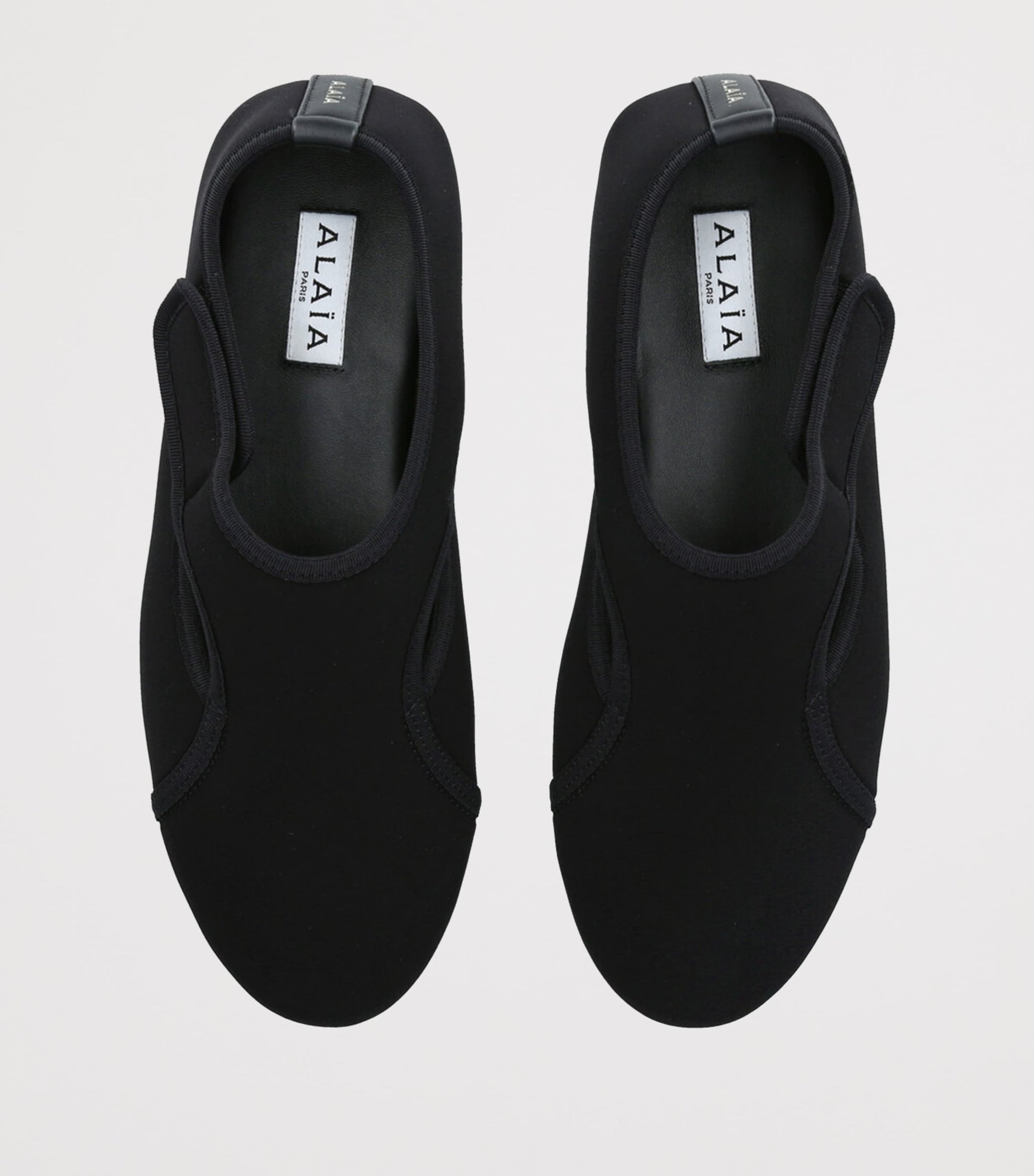 Alaïa Black Neoprene Ballet Flats