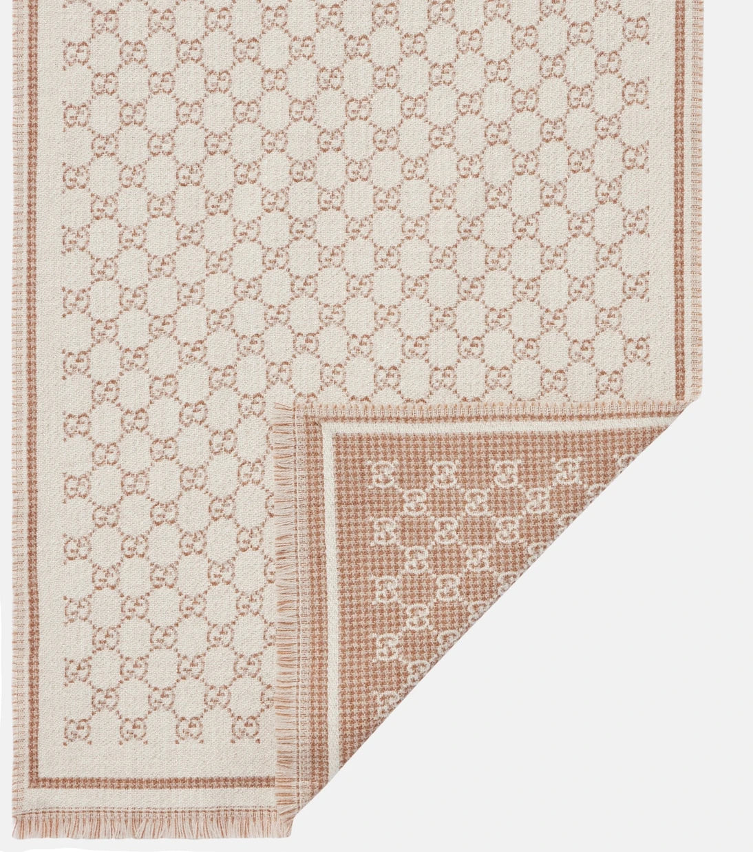 Gucci - وشاح جاكار GG من مزيج الصوف