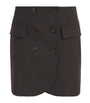Claudie Pierlot Brown Wool-Blend Mini Skirt