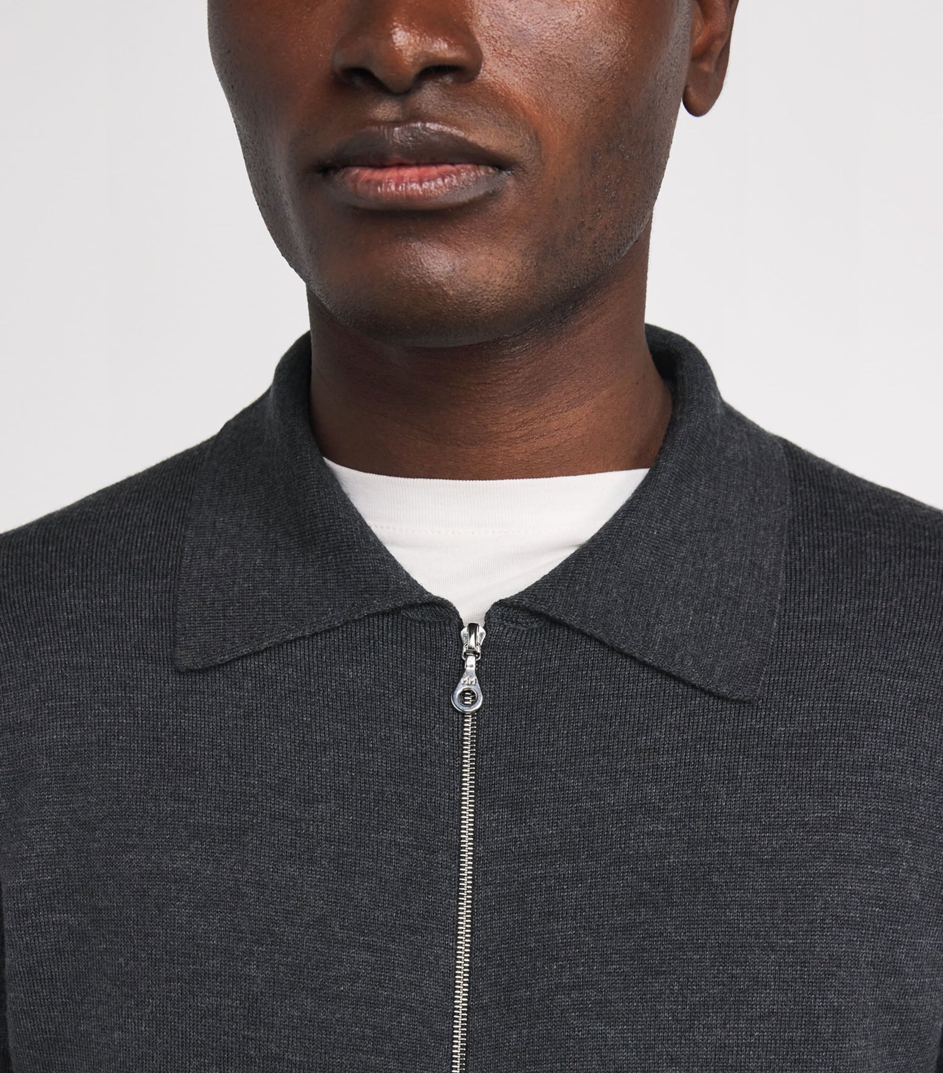 Grey Merino Wool Hybrid Overshirt