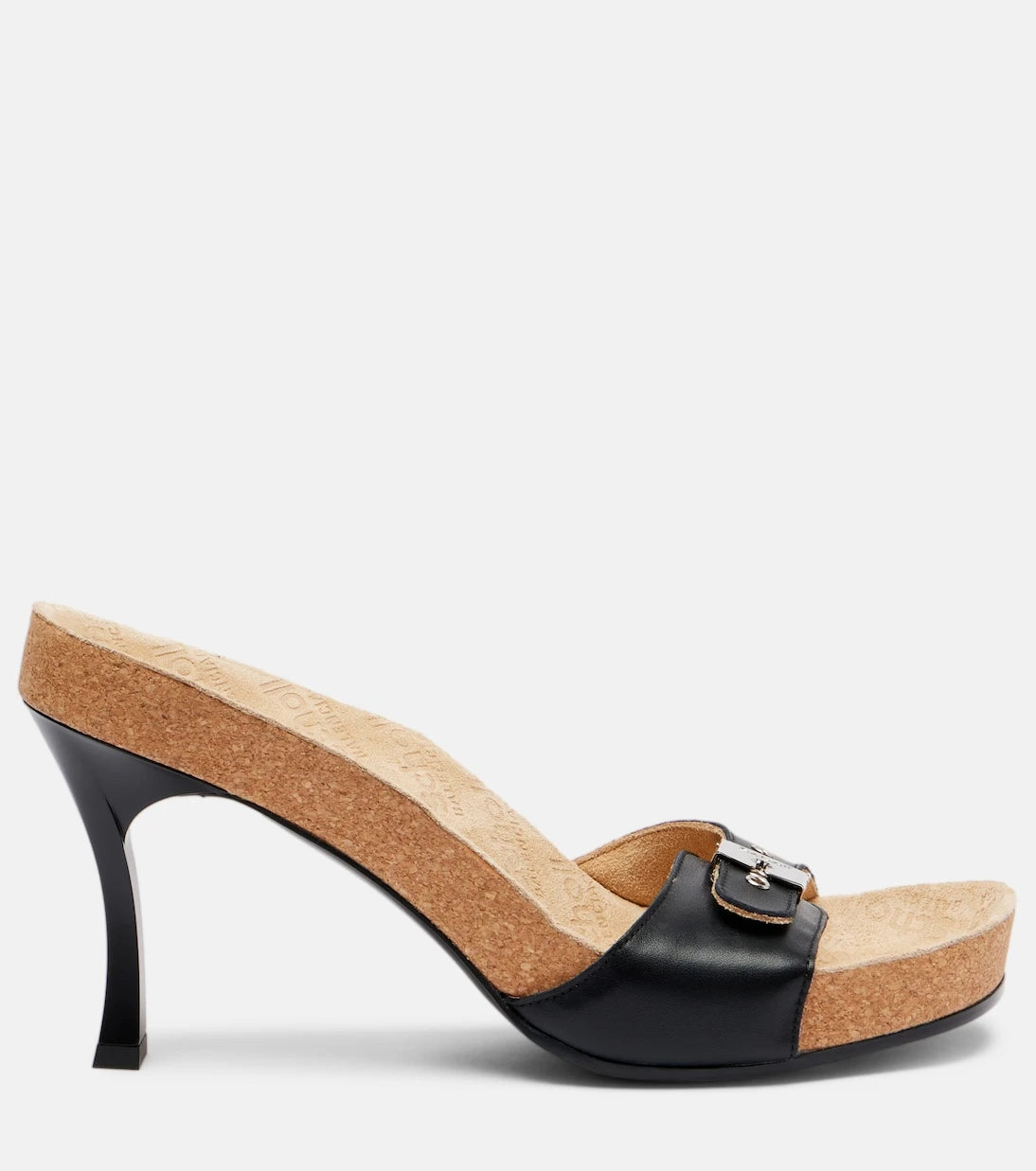 Balenciaga - x Scholl 80 leather mules