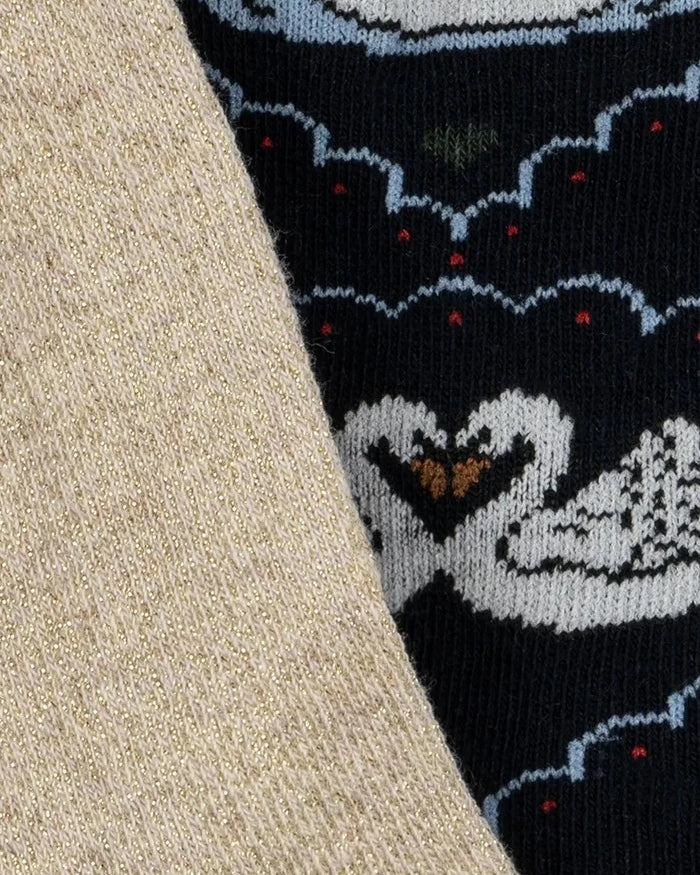 Konges Sløjd çocuk çorapları 2 PACK JACQUARD SWAN SOCKS 2'li