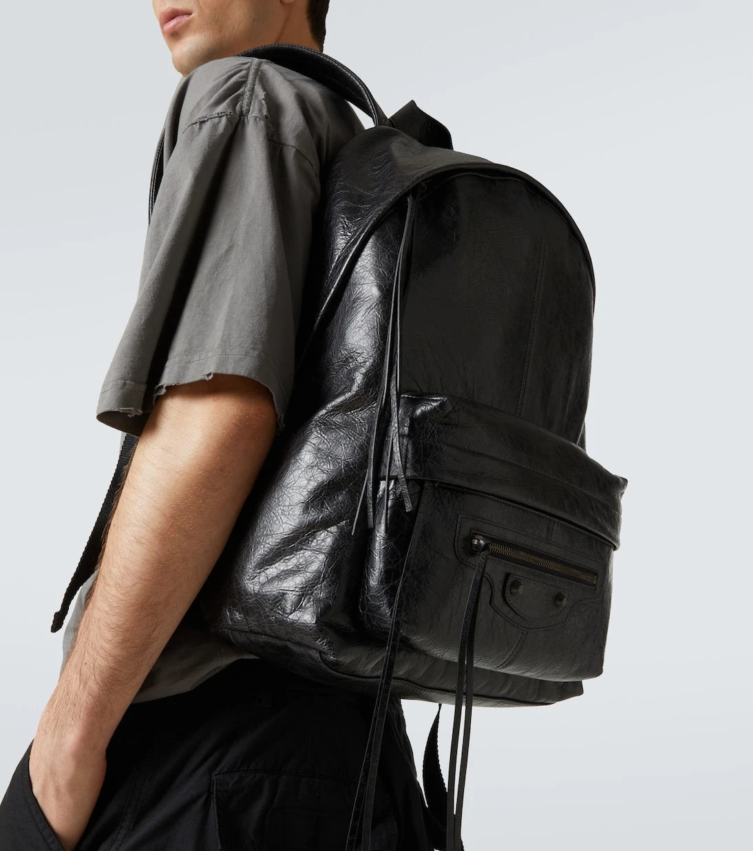 Balenciaga - حقيبة ظهر Le City جلدية