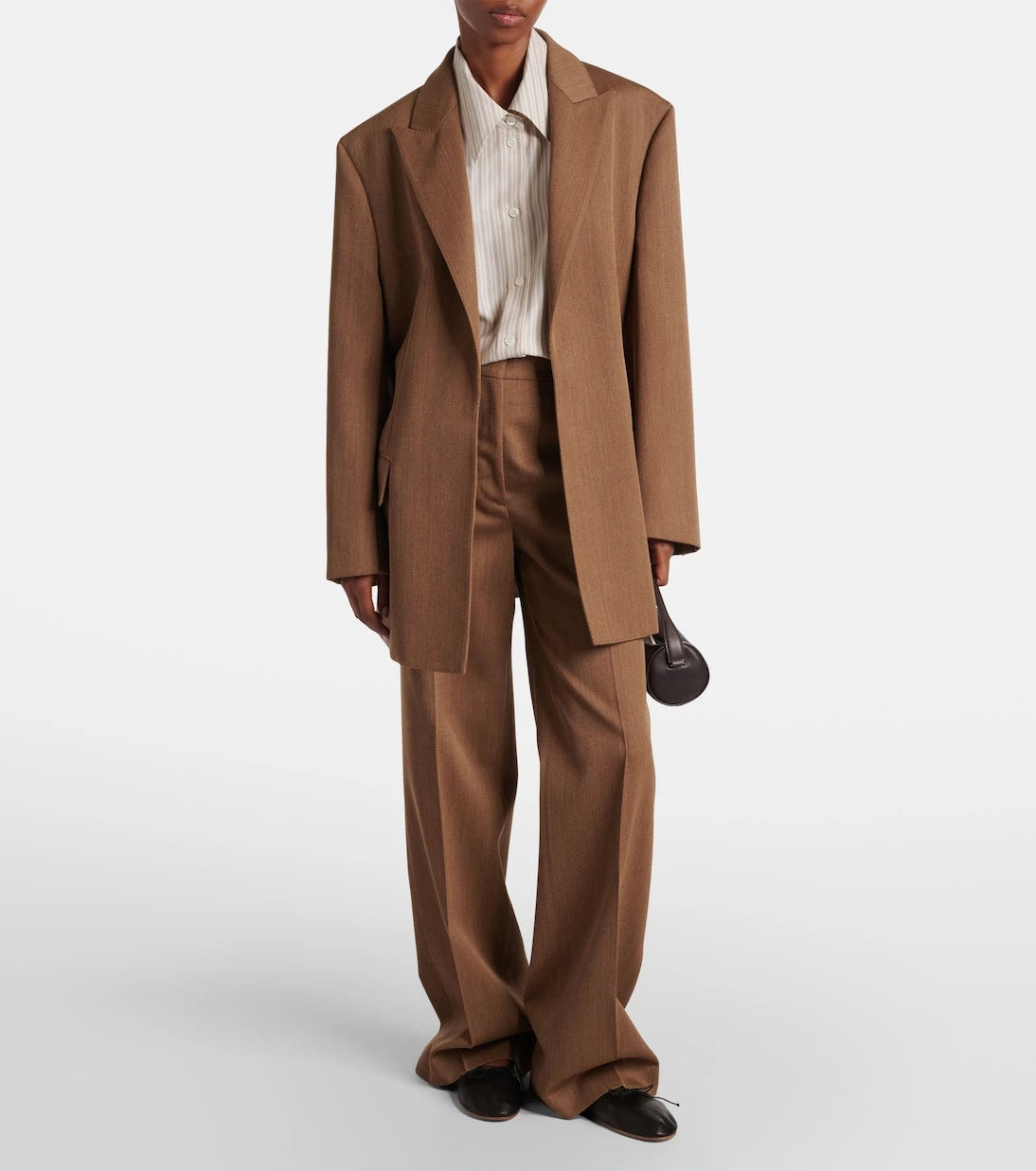Fforme - Agel high-rise virgin wool wide-leg pants
