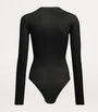 Black Cashmere Long-Sleeve Bodysuit
