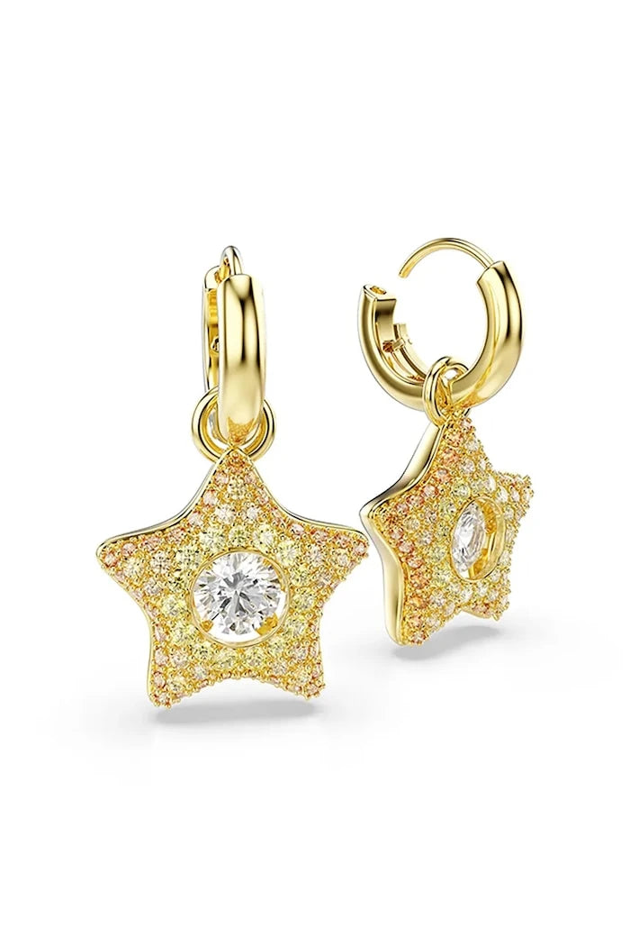 Swarovski kadın altın kaplama zirkonlu küpeler SUBLIMA
