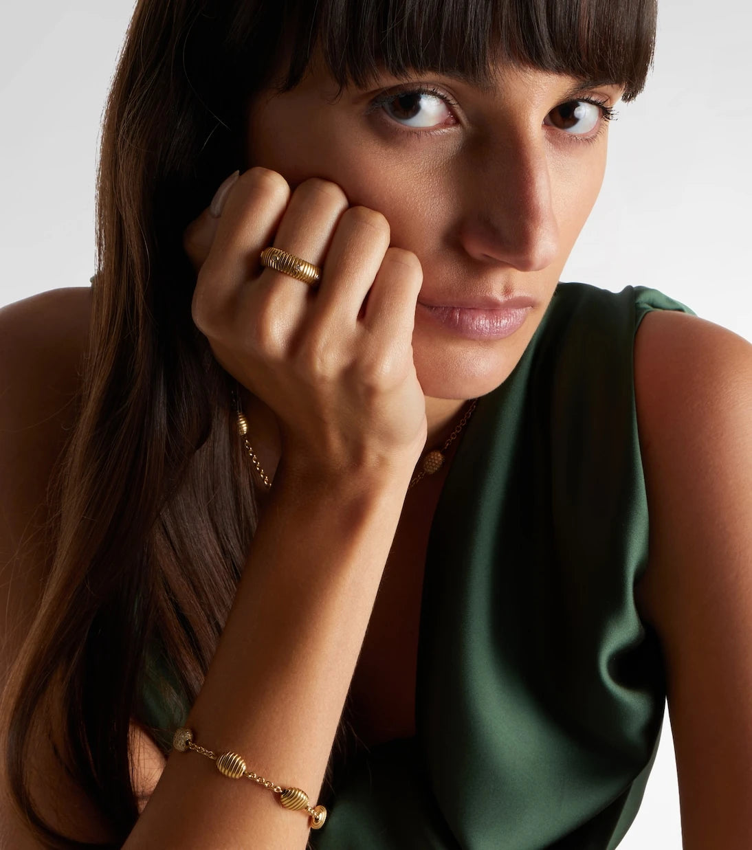Pamela Zamore - Clio Small 18kt gold ring with diamonds