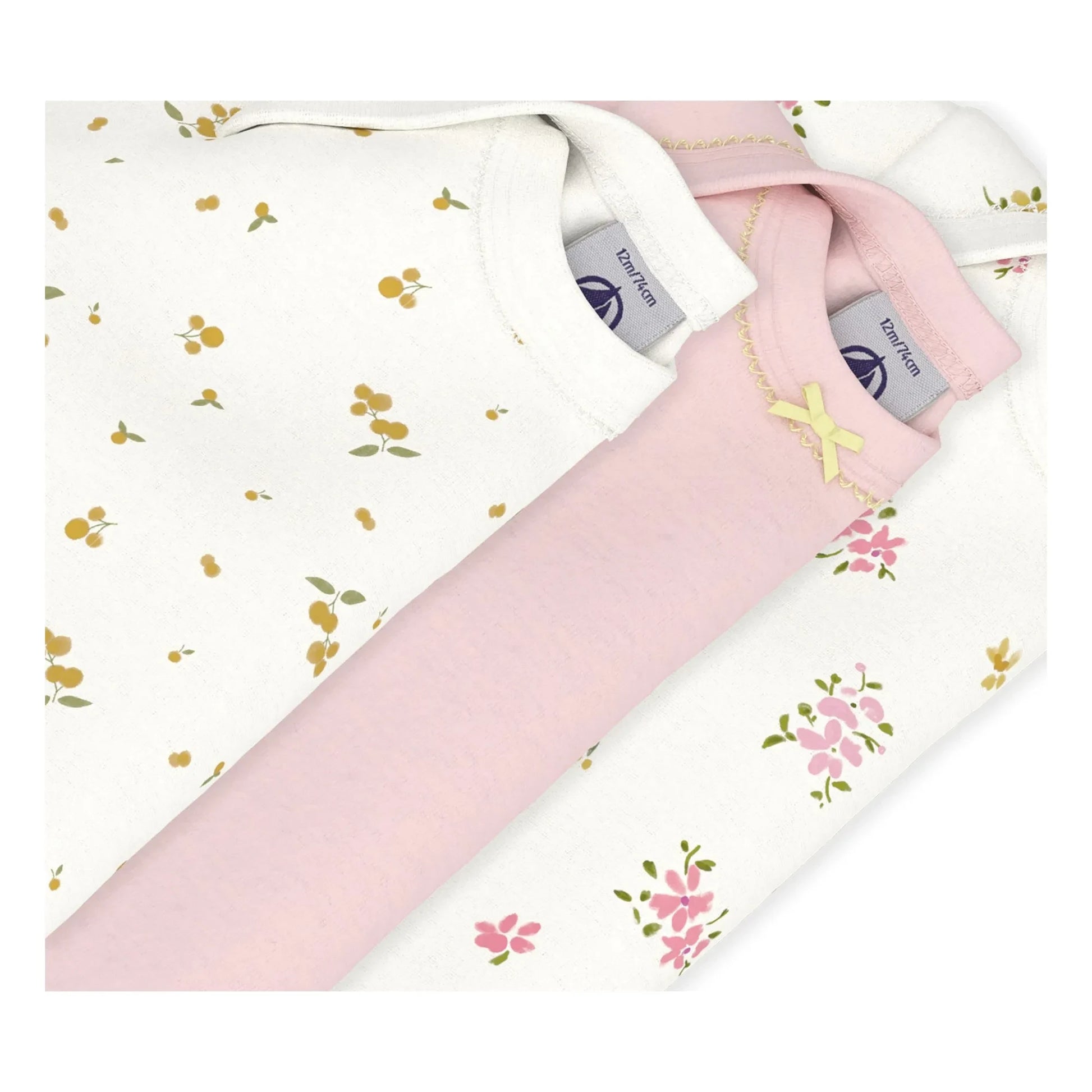 Petit Bateau - Batch 3 Flowered Bodies | White
