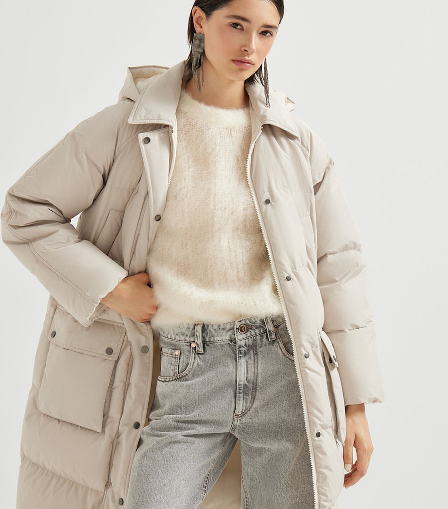 Brunello Cucinelli Beige Quilted Padded Jacket