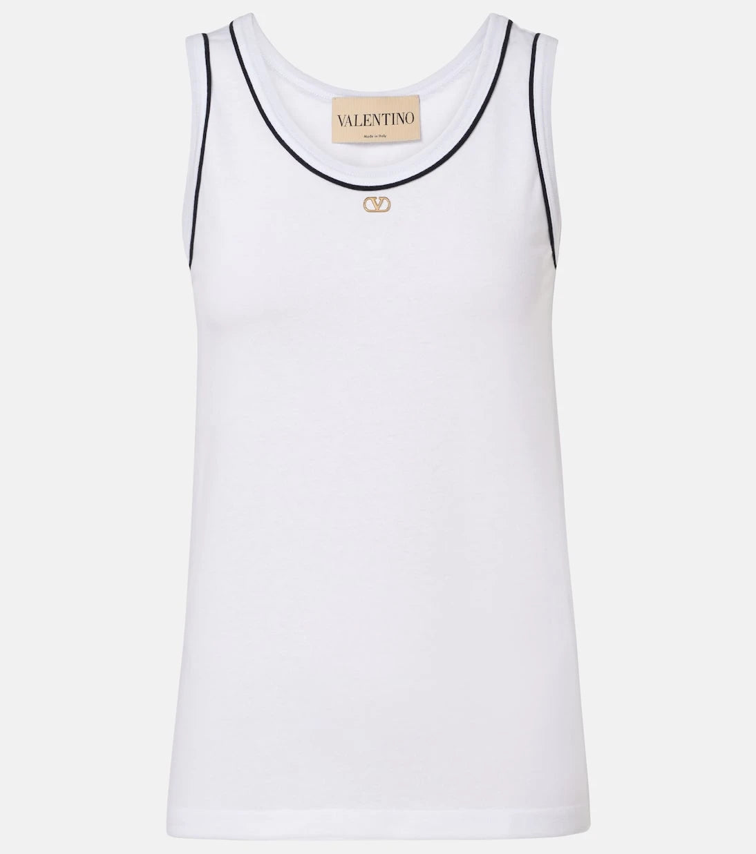 Valentino - VLogo cotton jersey tank top