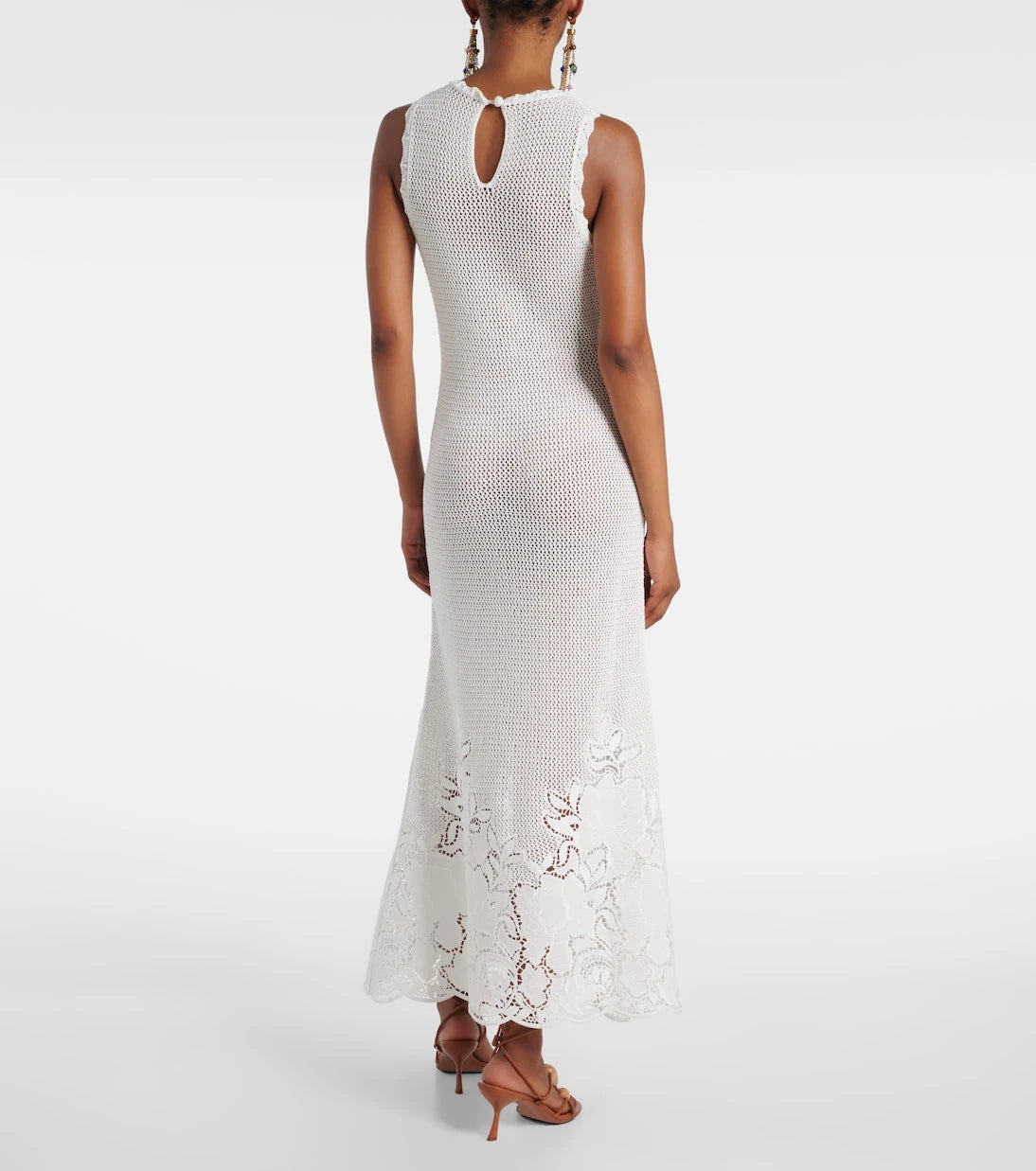 Erdem - Open-knit cotton maxi dress