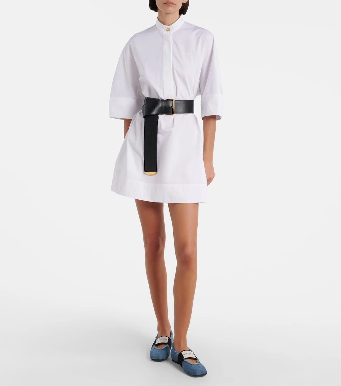 Givenchy - Sliced Square denim ballet flats
