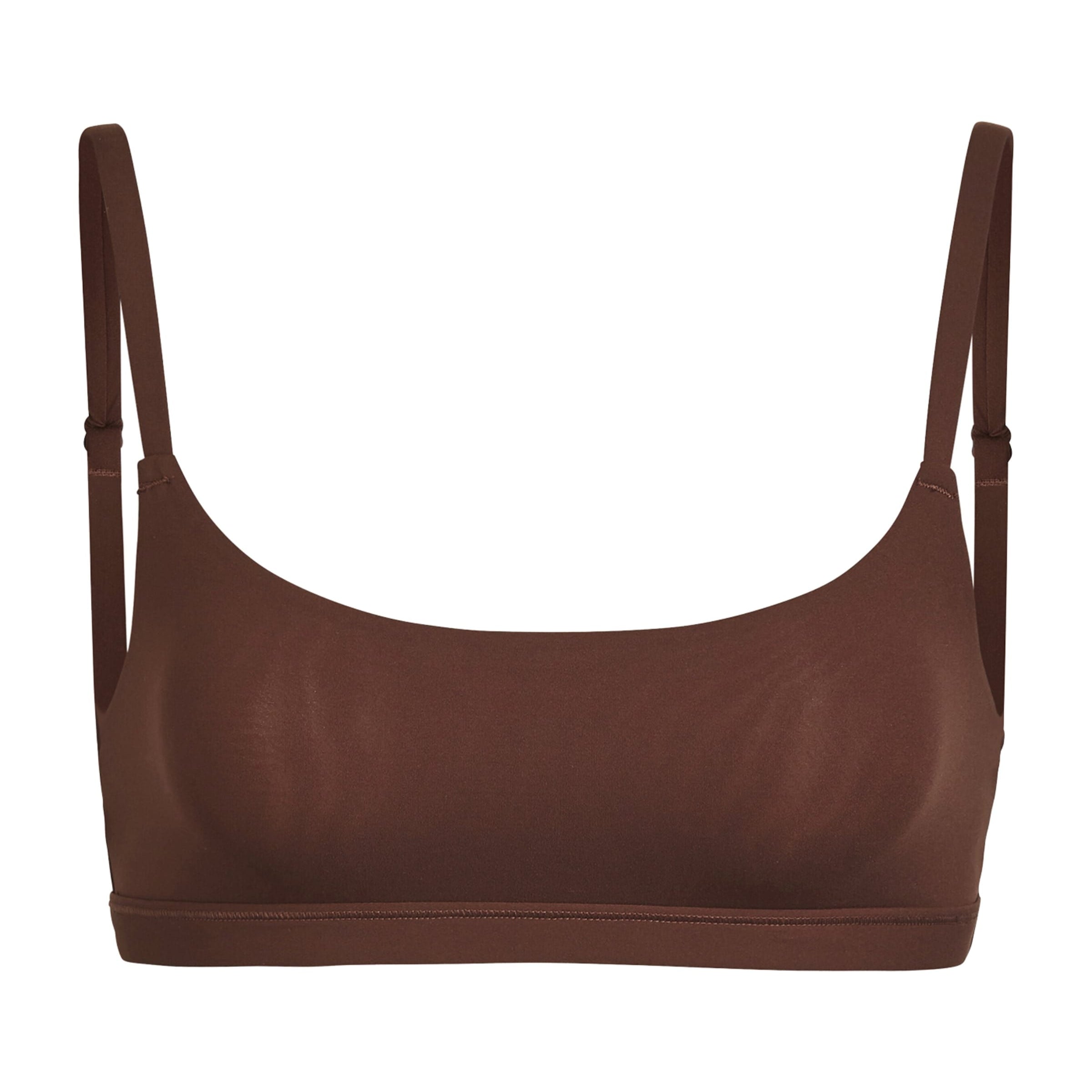 Skims Brown Fits Everybody Scoop-Neck Bralette