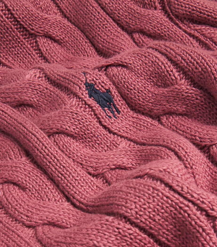 Polo Ralph Lauren Red Cotton Cable Sweater