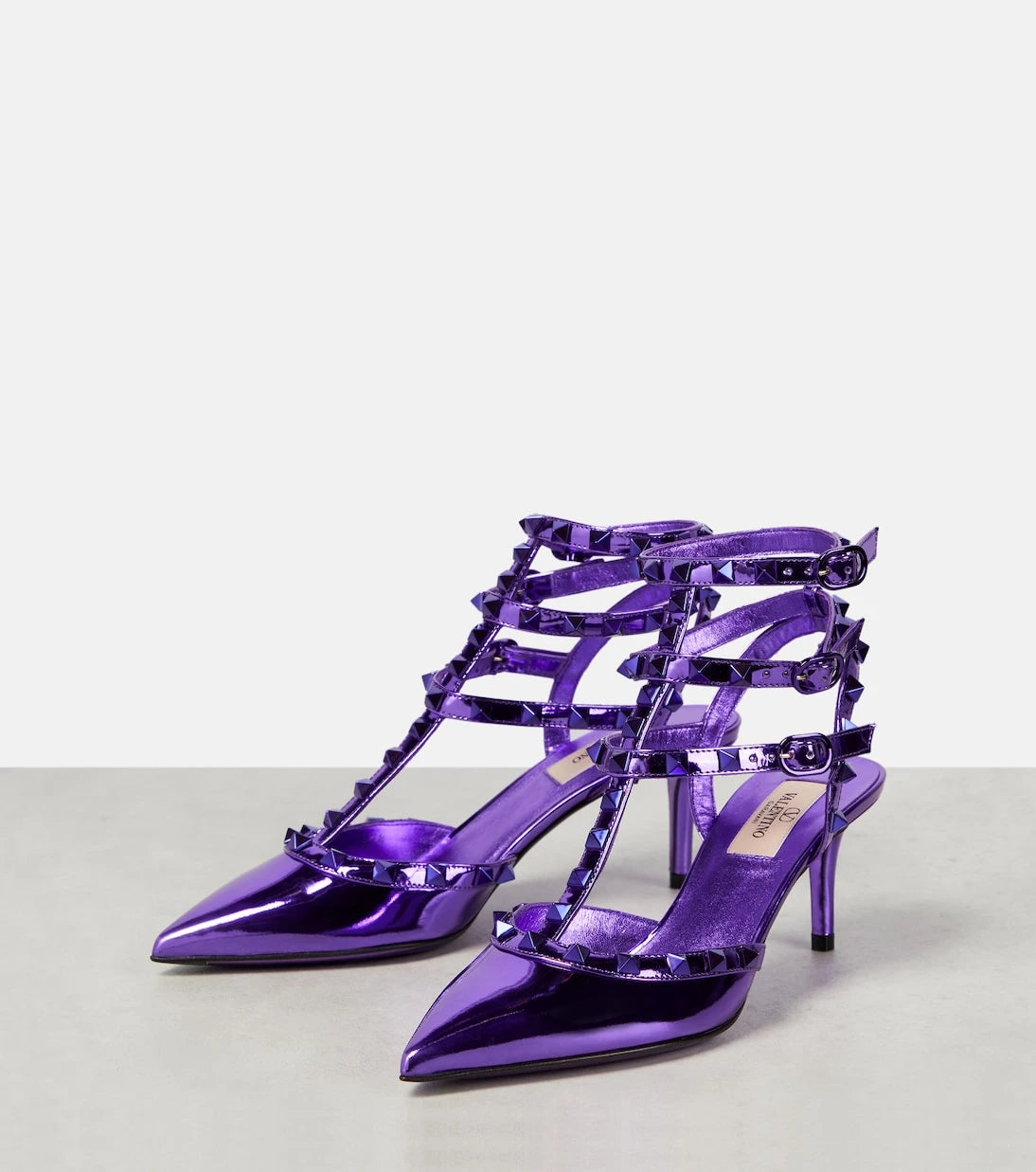 Valentino Garavani - Rockstud patent leather pumps