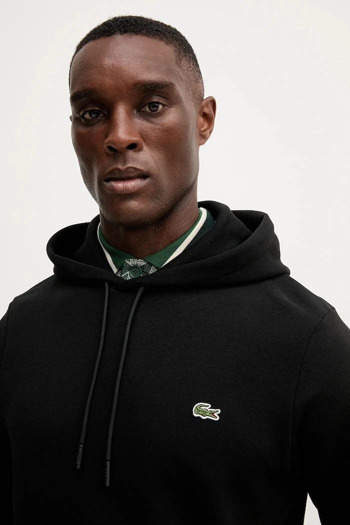 Lacoste erkek pamuklu kapüşonlu sweatshirt