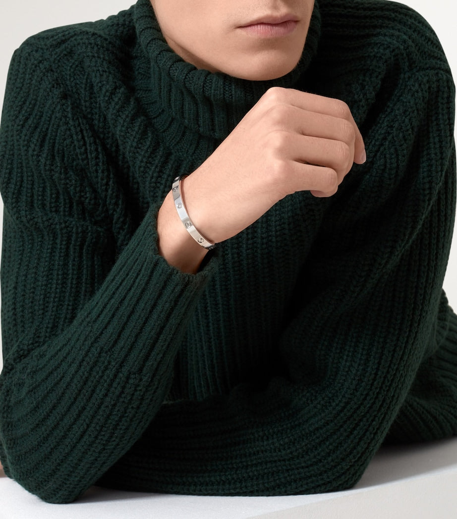 LOVE Classic White Gold 4-Diamond Bracelet - Single-Screw Closure