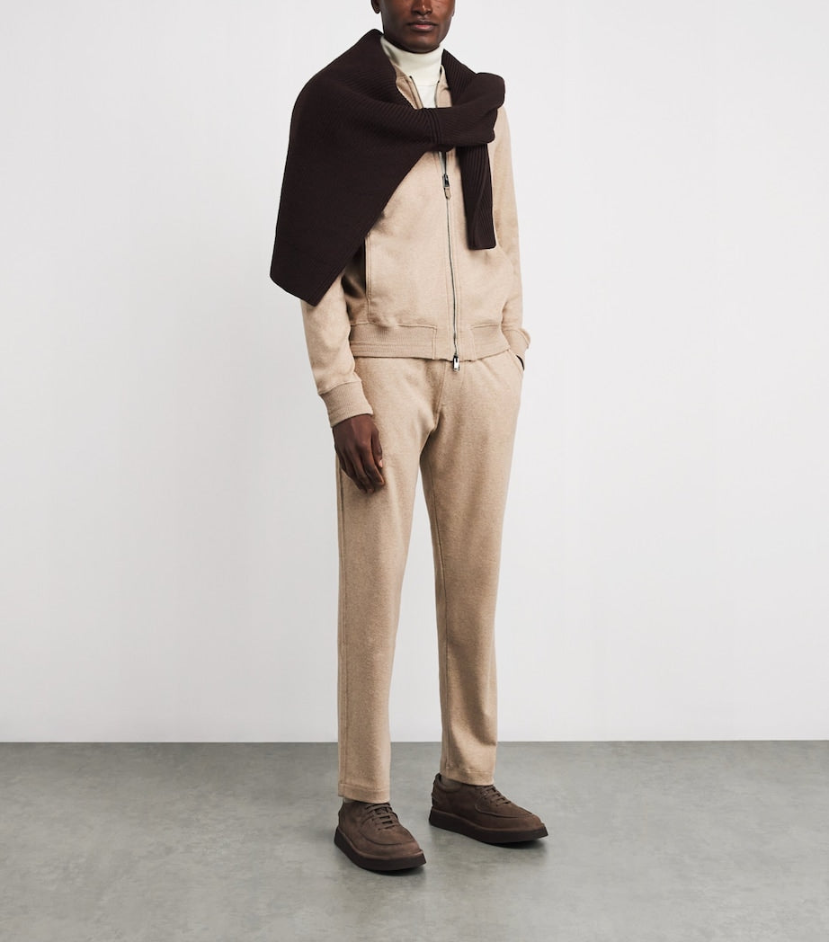 Cotton-Cashmere Bomber Jacket