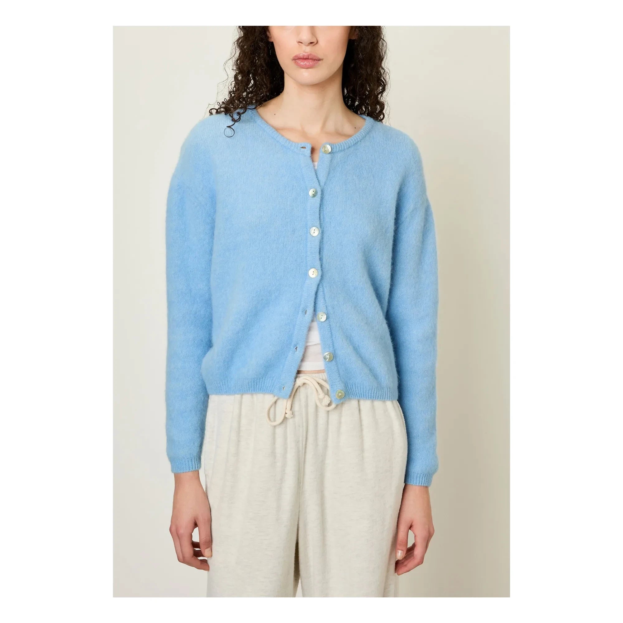 American Vintage - Vitow Alpaca and Wool Vest | Light blue